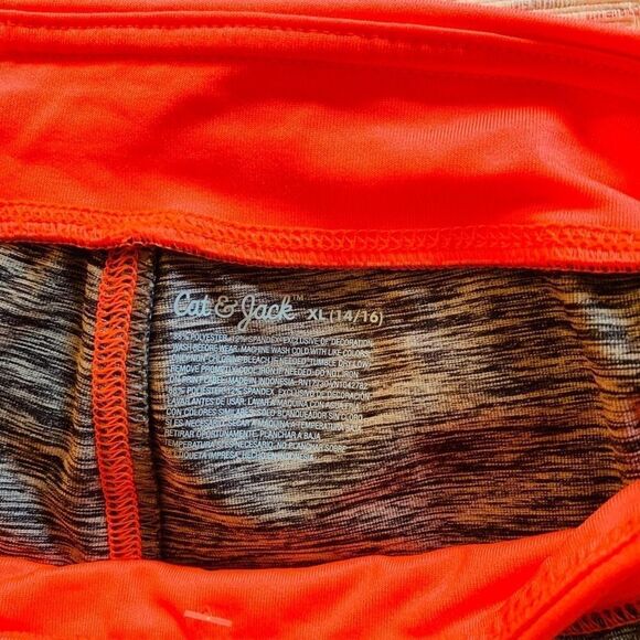 Cat & Jack Grey and Orange  Capri Leggings - Picture 5 of 5